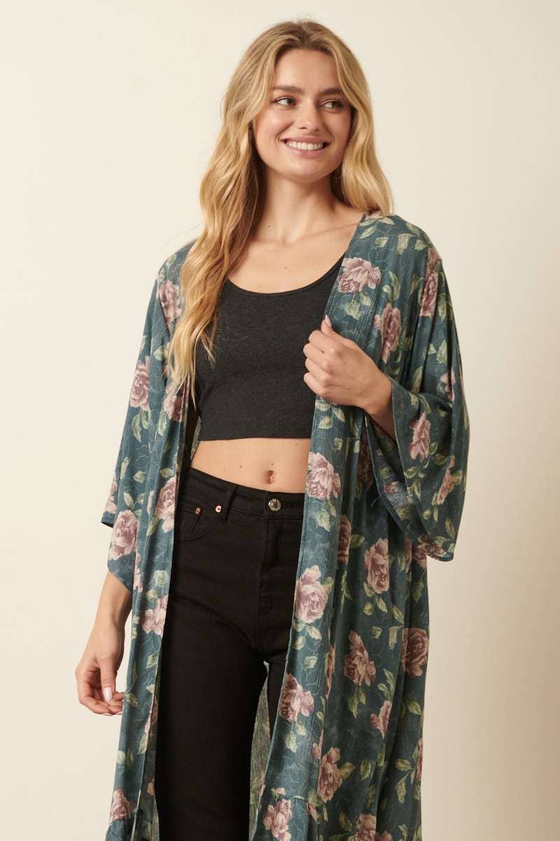 Blossom Blues Kimono