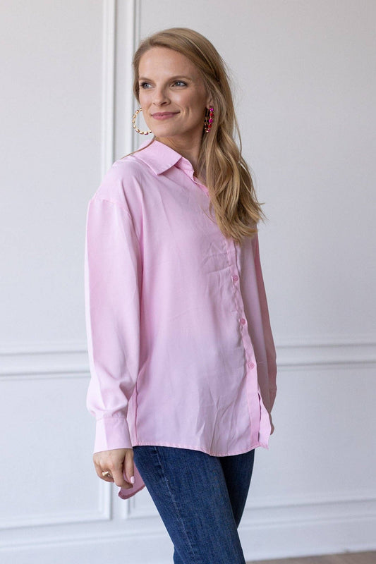 Pink Collar Top