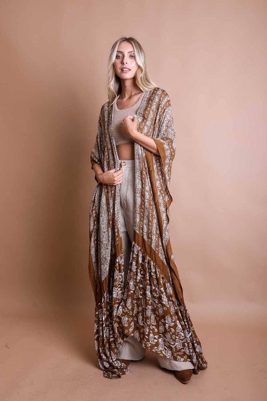 Pumpkin Paisley Kimono