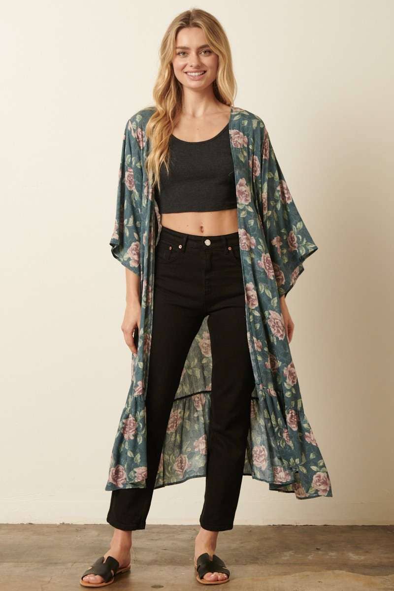 Blossom Blues Kimono