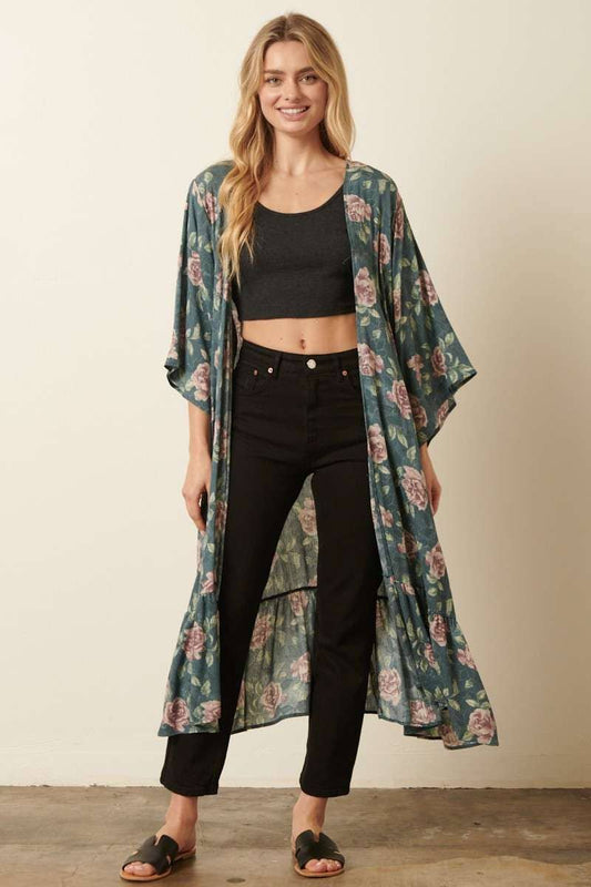 Blossom Blues Kimono