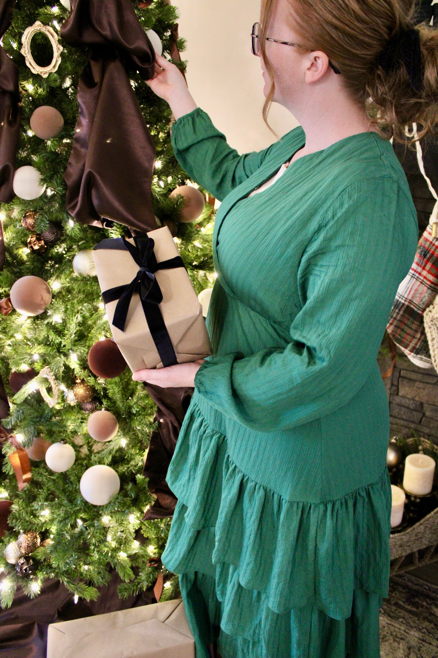 Green Tiered Ruffle Dresss – Jules & Denae Co