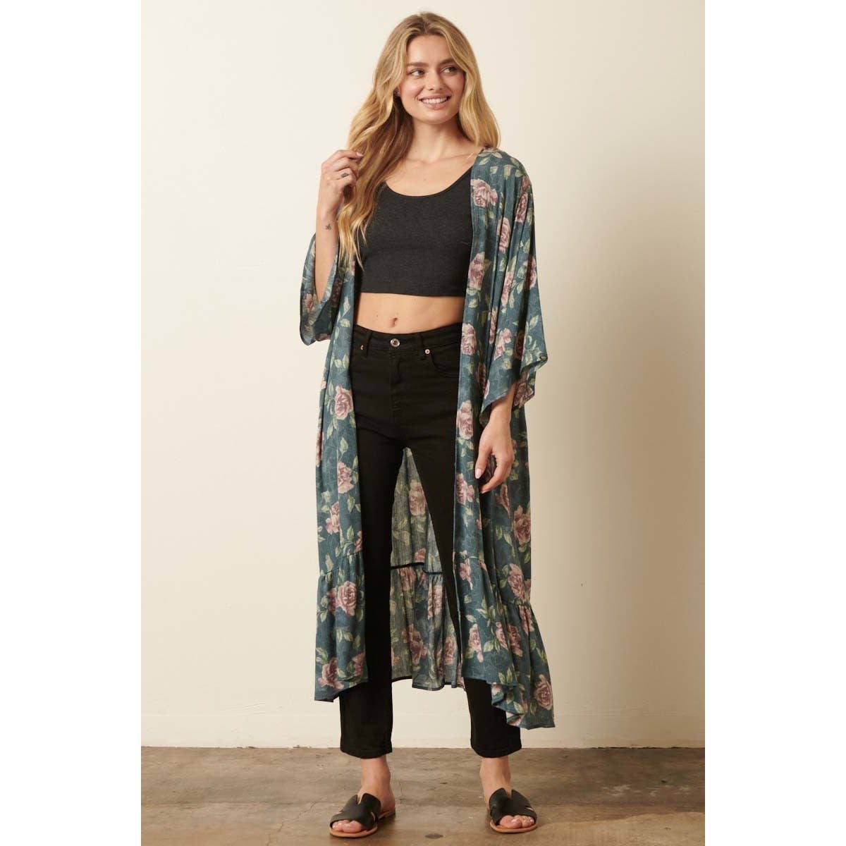 Blossom Blues Kimono