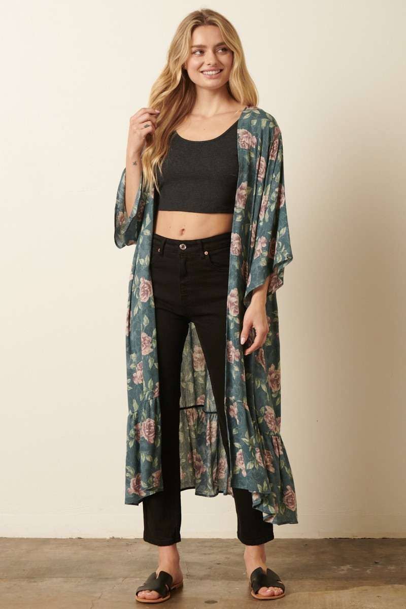 Blossom Blues Kimono