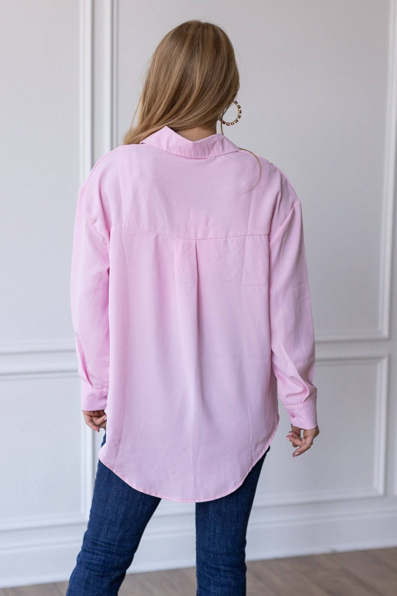 Pink Collar Top